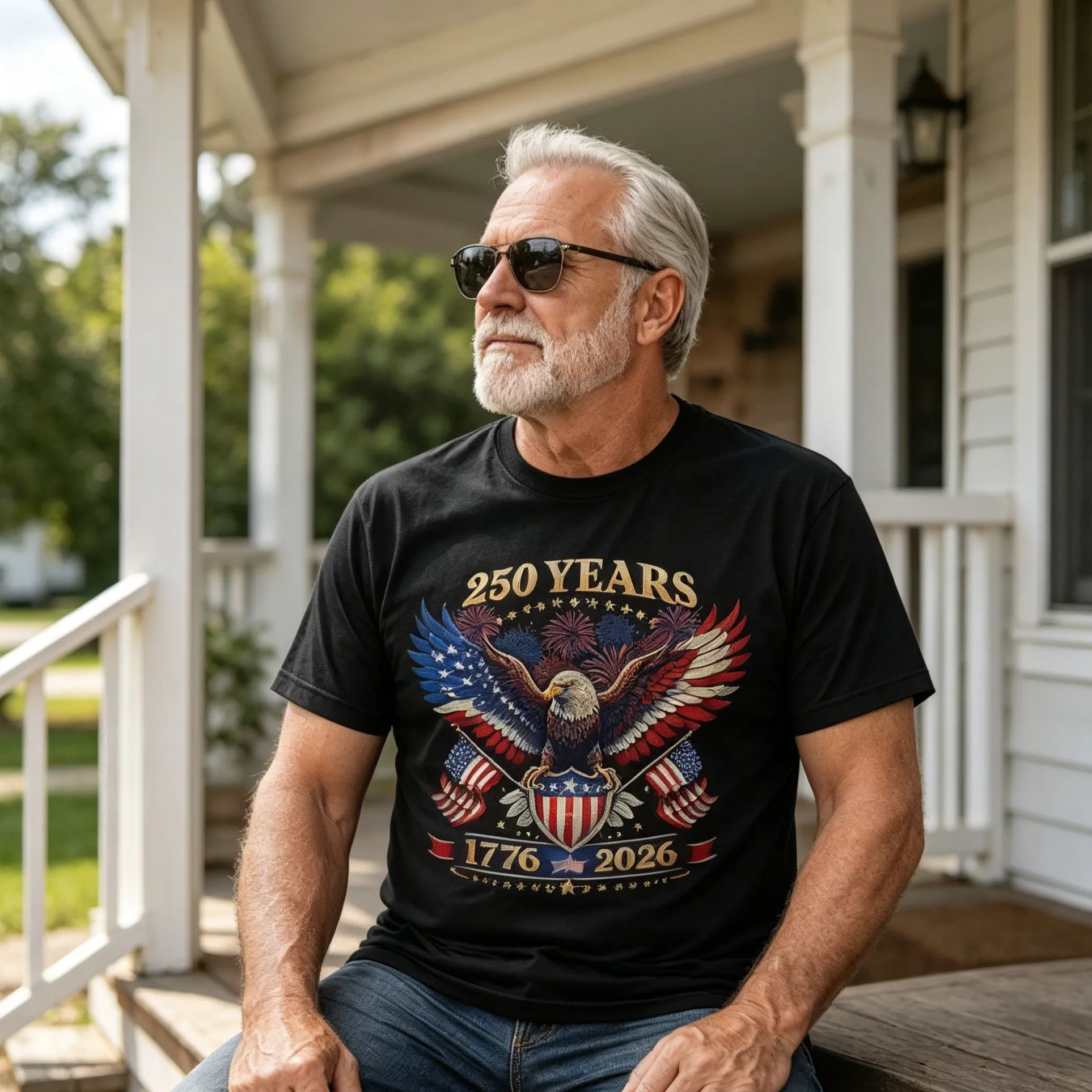 250 Years American 1776 2026 250th 4th July Independence Day T-Shirt