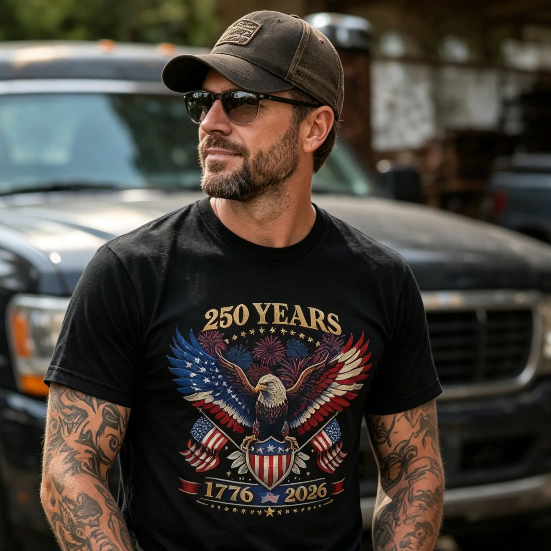 250 Years American 1776 2026 250th 4th July Independence Day T-Shirt