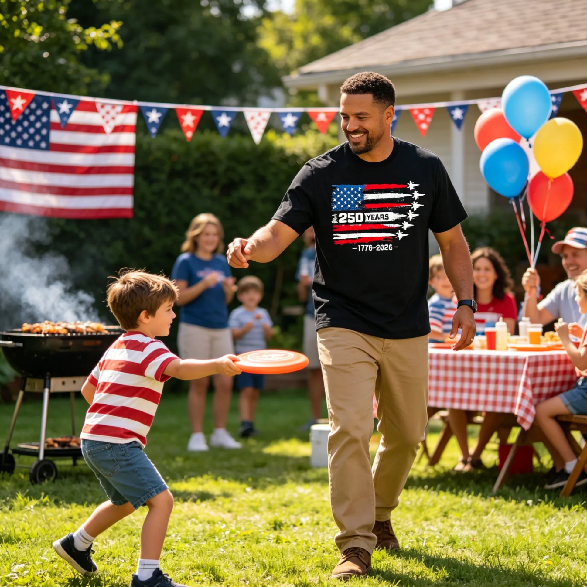 250 Years American 1776 2026 250th 4th July Independence Day T-Shirt