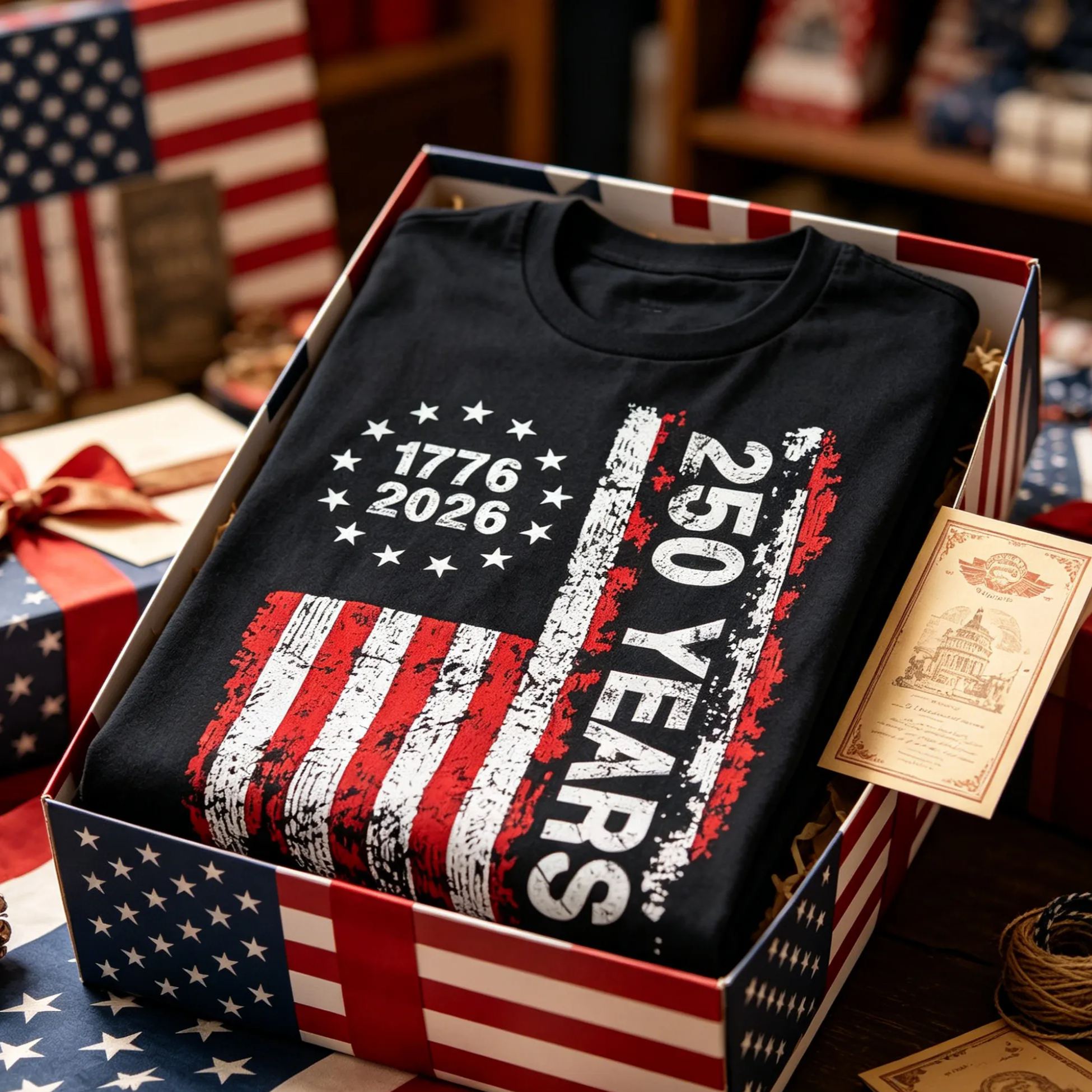 250 Years American 1776 2026 250th 4th July Independence Day T-Shirt
