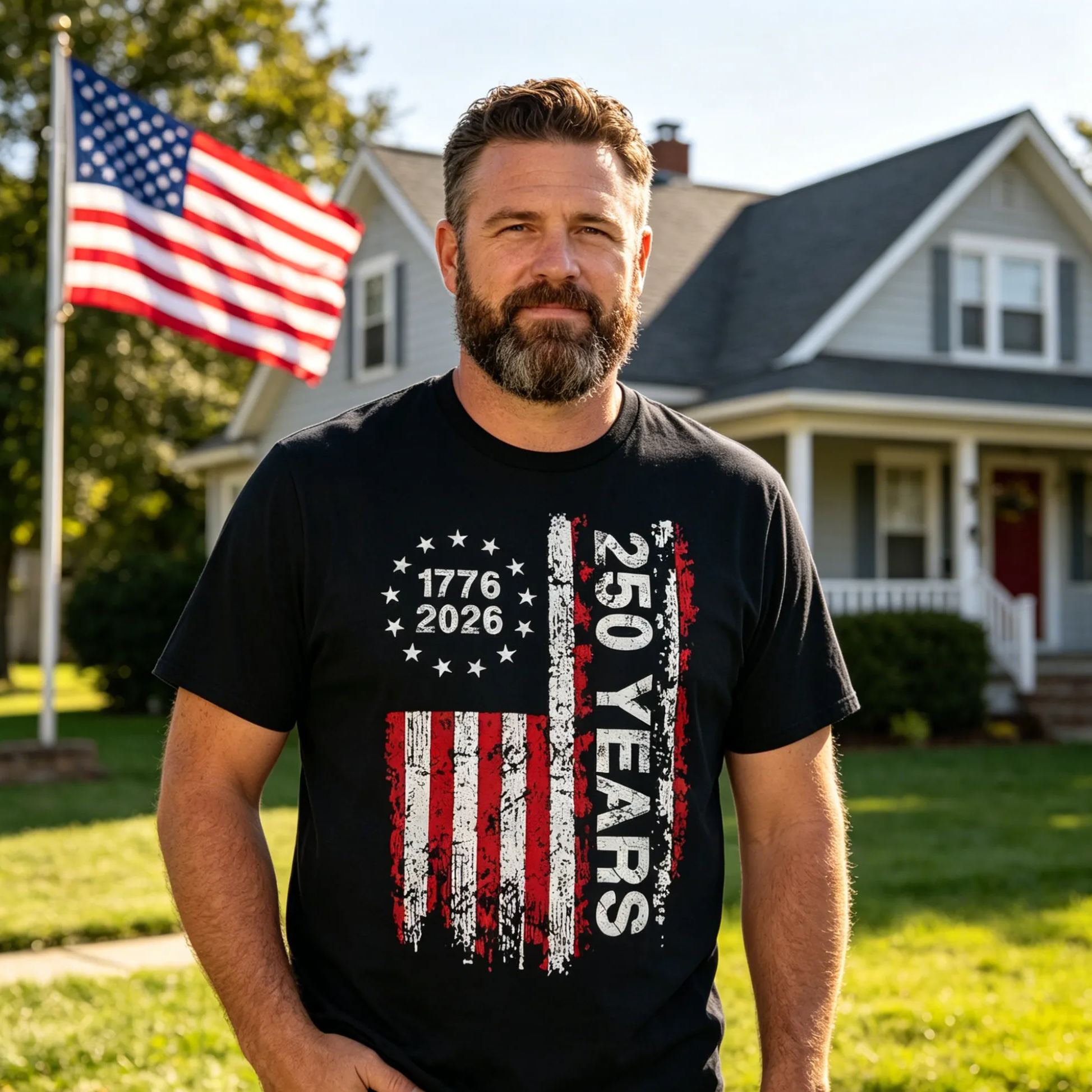 250 Years American 1776 2026 250th 4th July Independence Day T-Shirt