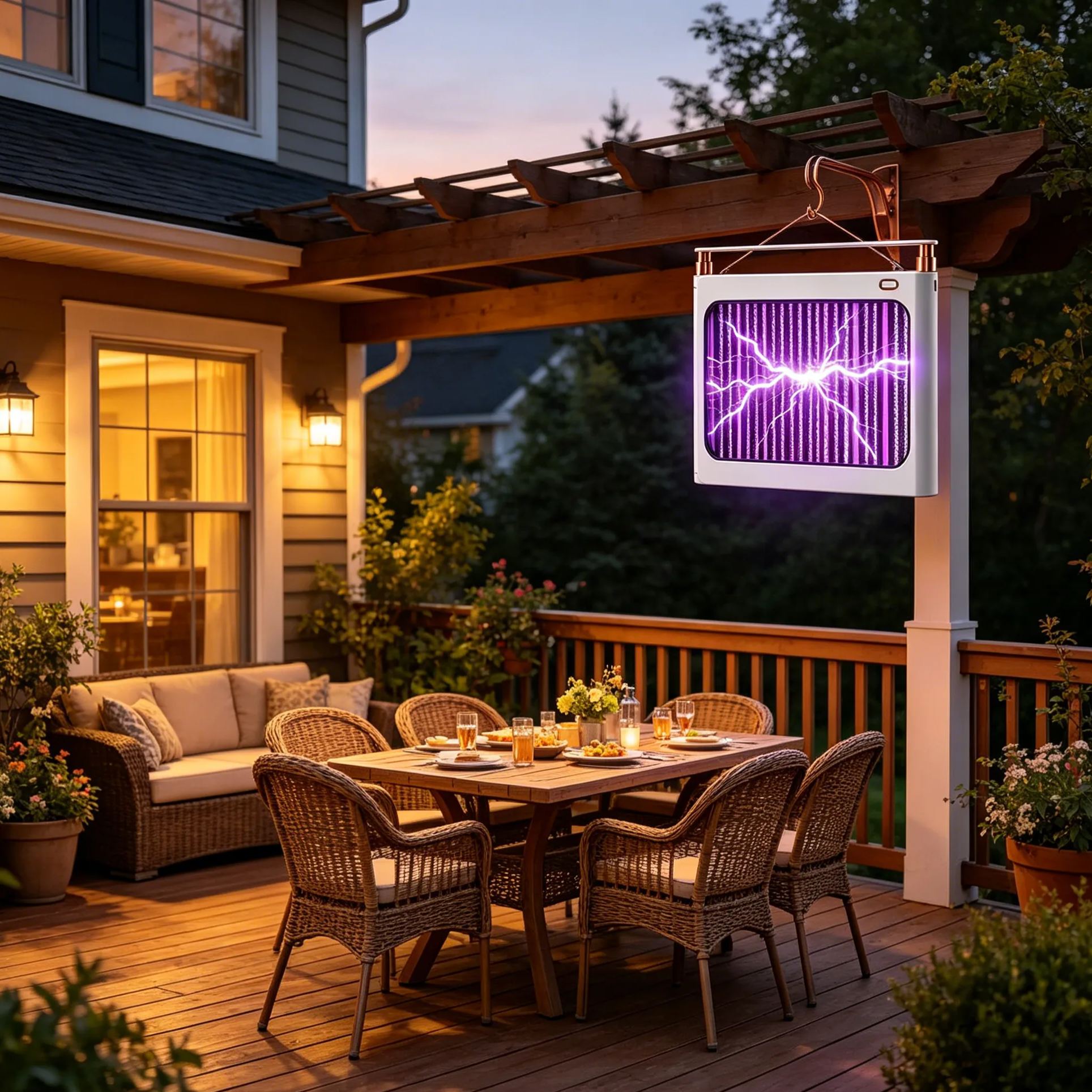 Indoor & Outdoor Mosquito Killer Lamp – Powerful UV Attraction, Quiet Operation & 200㎡ Coverage