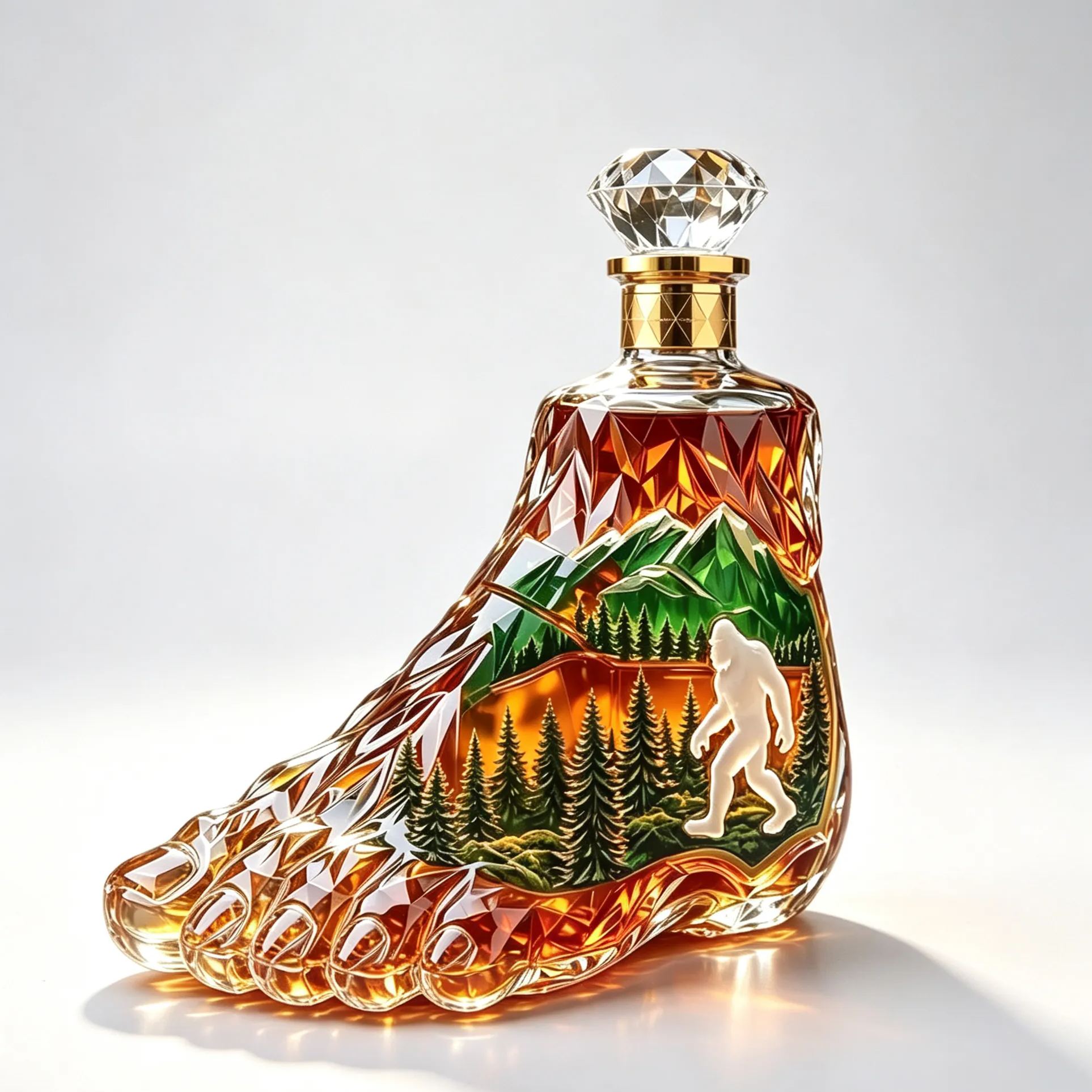 Bigfoot Foot Crystal Whisky Bottle