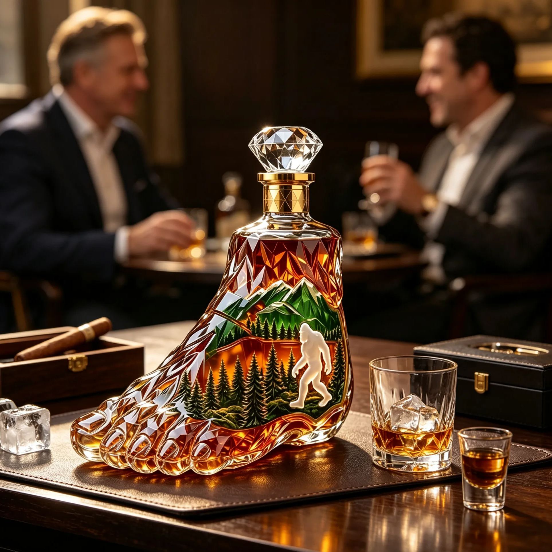 Bigfoot Foot Crystal Whisky Bottle