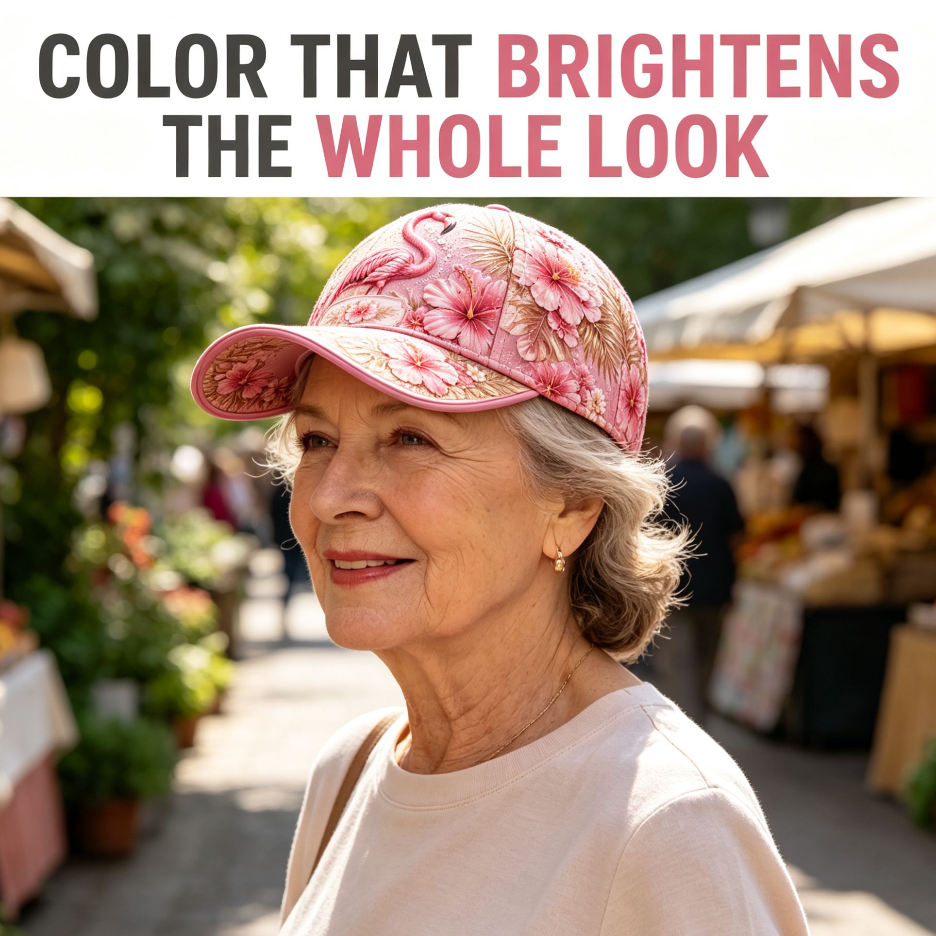 Bloom & Go Adjustable Floral Baseball Cap – Colorful Style for Every Sunny Day