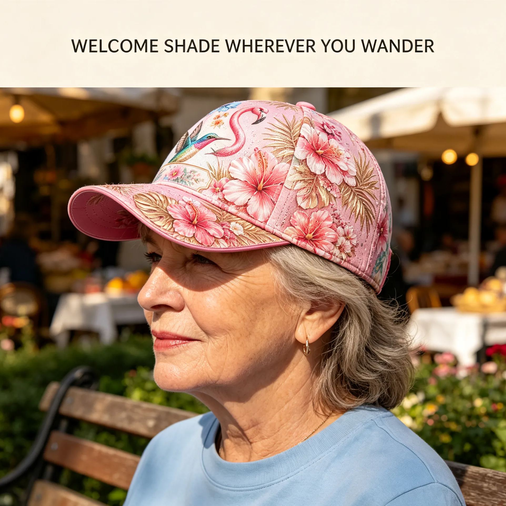Bloom & Go Adjustable Floral Baseball Cap – Colorful Style for Every Sunny Day