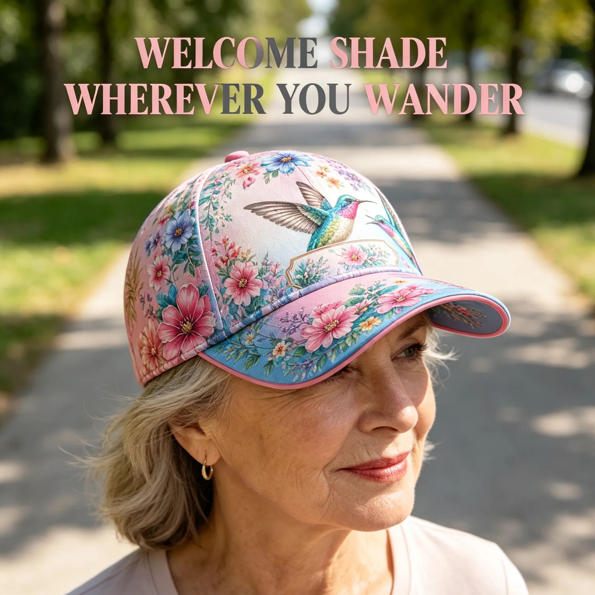 Bloom & Go Adjustable Floral Baseball Cap – Colorful Style for Every Sunny Day