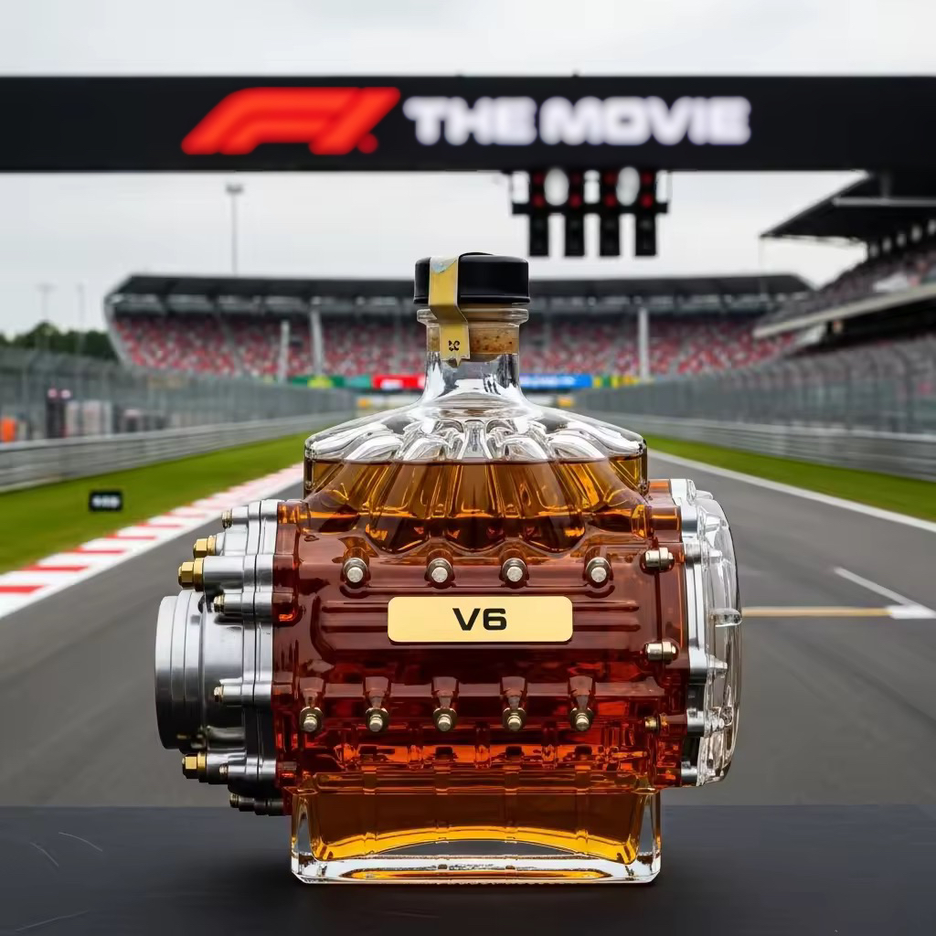 F1-V6 Engines Whiskey Bottle
