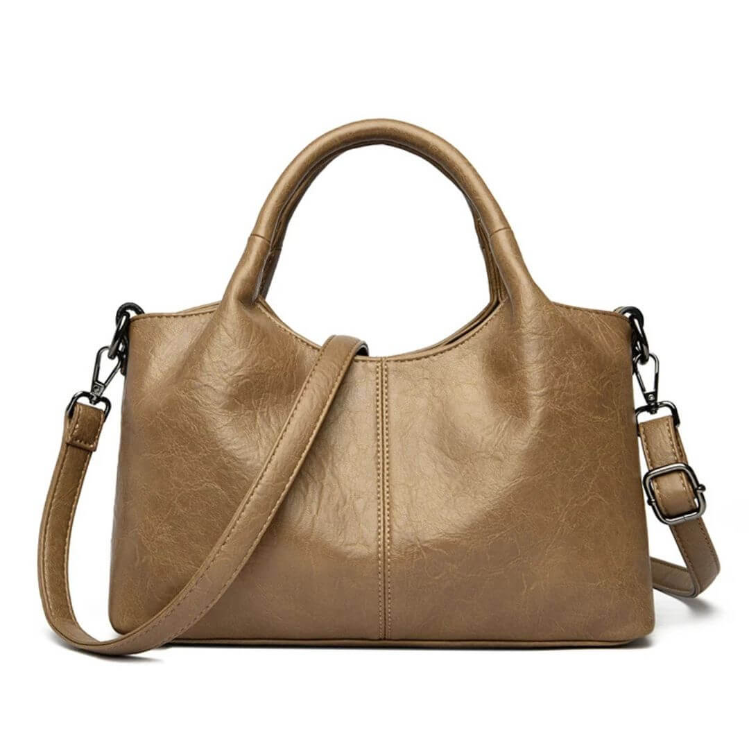 Crescent-Shaped Soft Leather Elegant Commuter Shoulder Bag