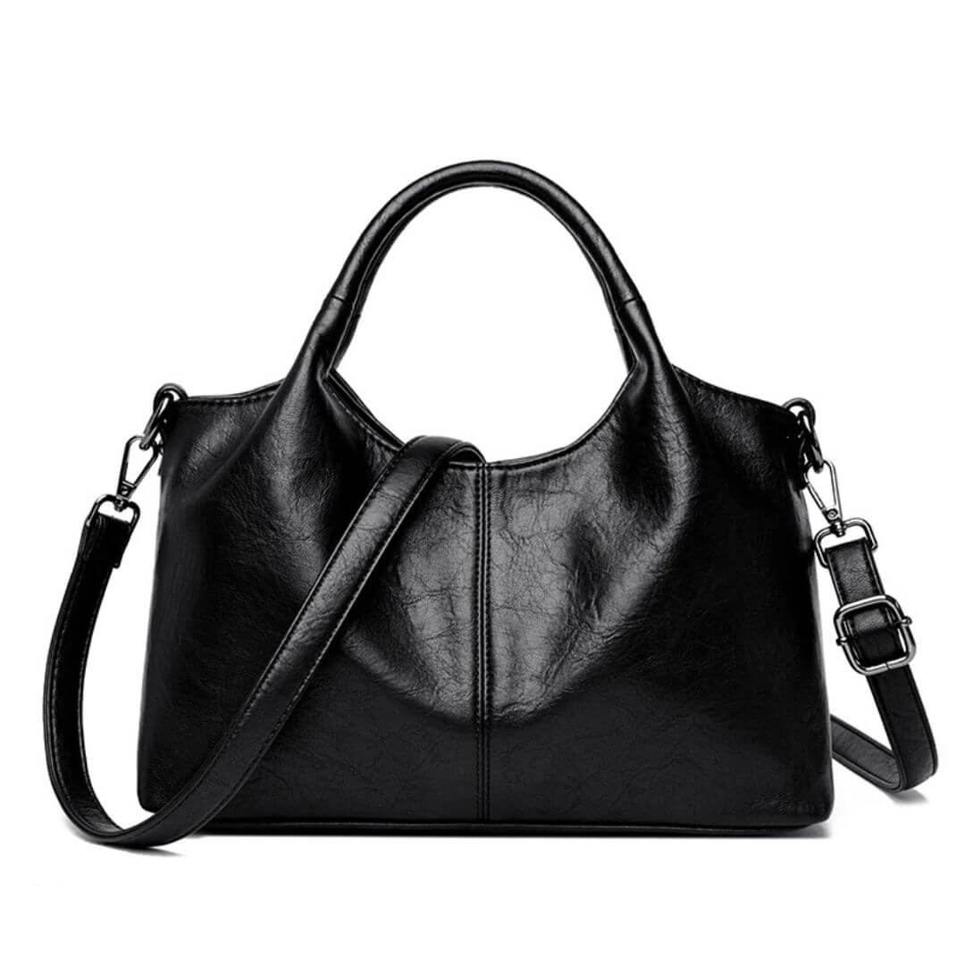 Crescent-Shaped Soft Leather Elegant Commuter Shoulder Bag