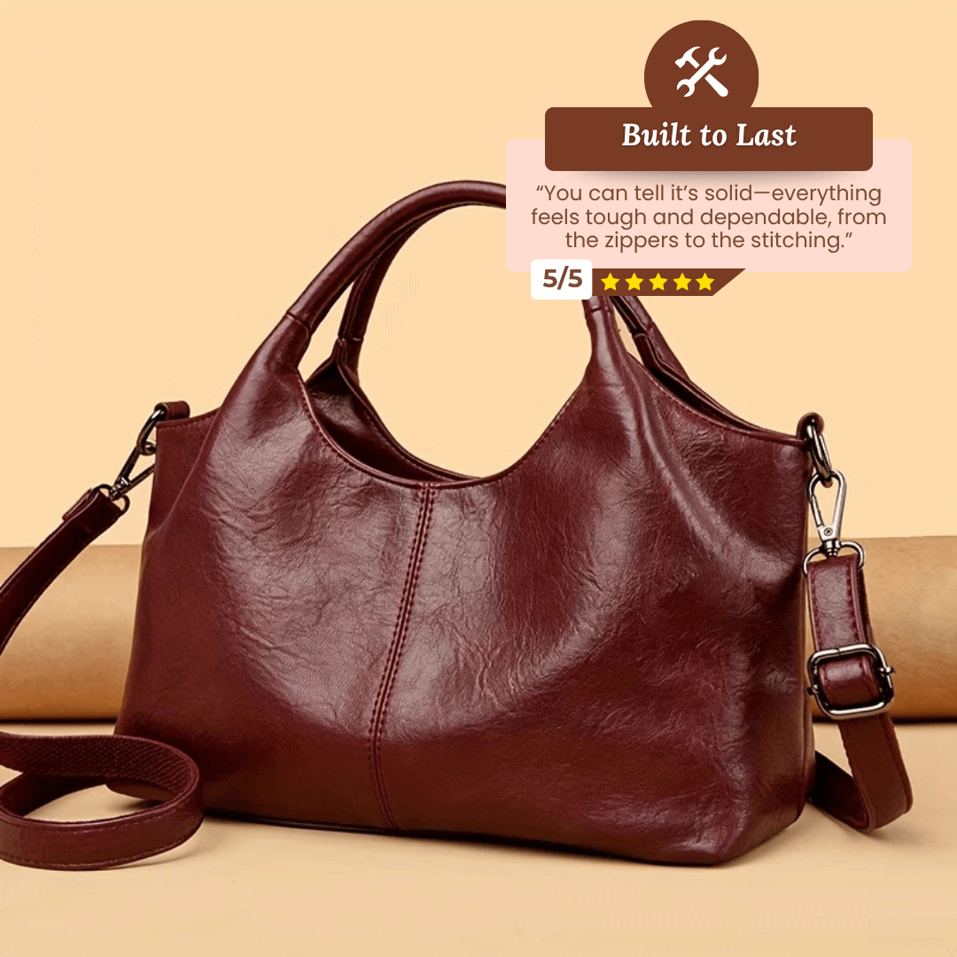 Crescent-Shaped Soft Leather Elegant Commuter Shoulder Bag