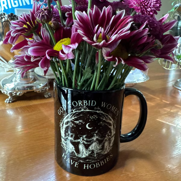 🎀God Forbid Women Have Hobbies Coffee Mug, Feminist Power Gift, Witch Mug 🎁✨