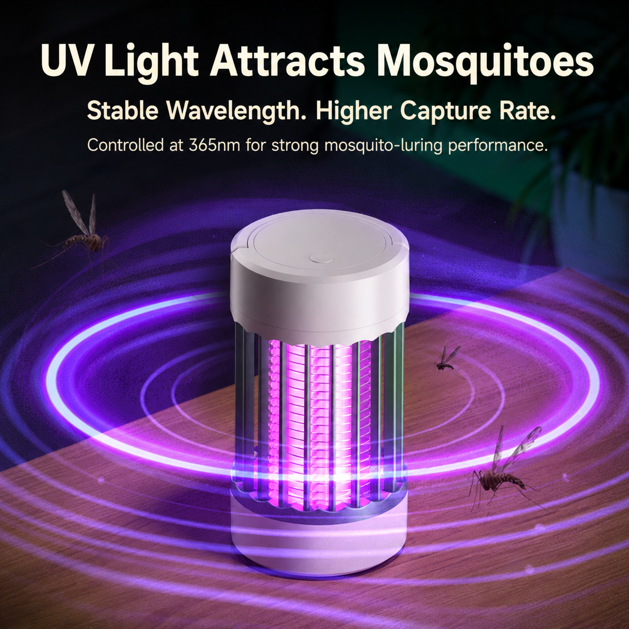 3-in-1 Rechargeable Mosquito Killer Lamp – UV Light, CO2 Lure & 4000V Electric Grid