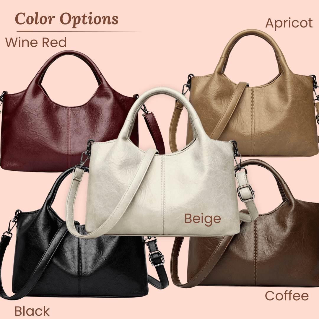 Crescent-Shaped Soft Leather Elegant Commuter Shoulder Bag