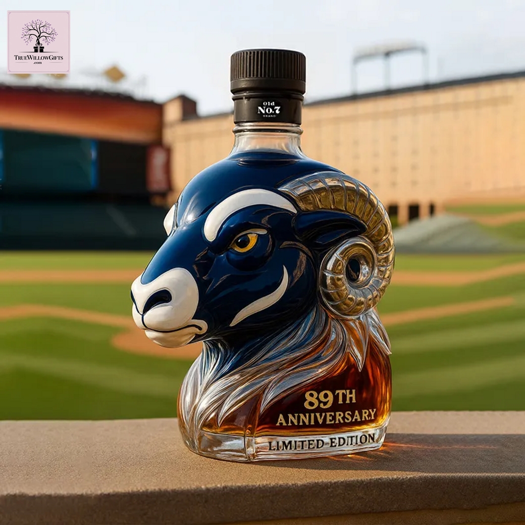 Los Angeles Rams 89th Anniversary Limited Edition Whiskey Bottle