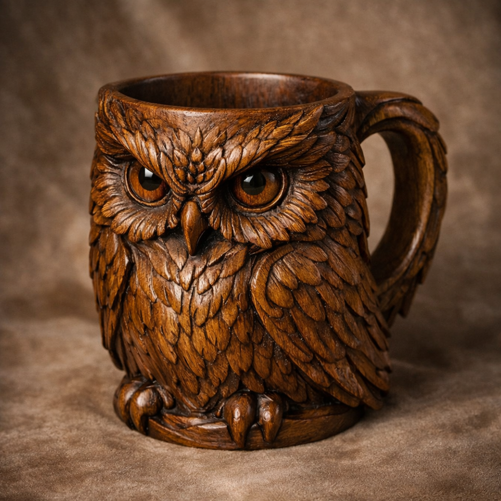 Carved Animal Mug Collection