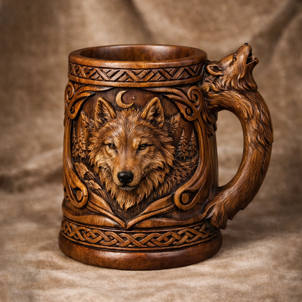 Carved Animal Mug Collection