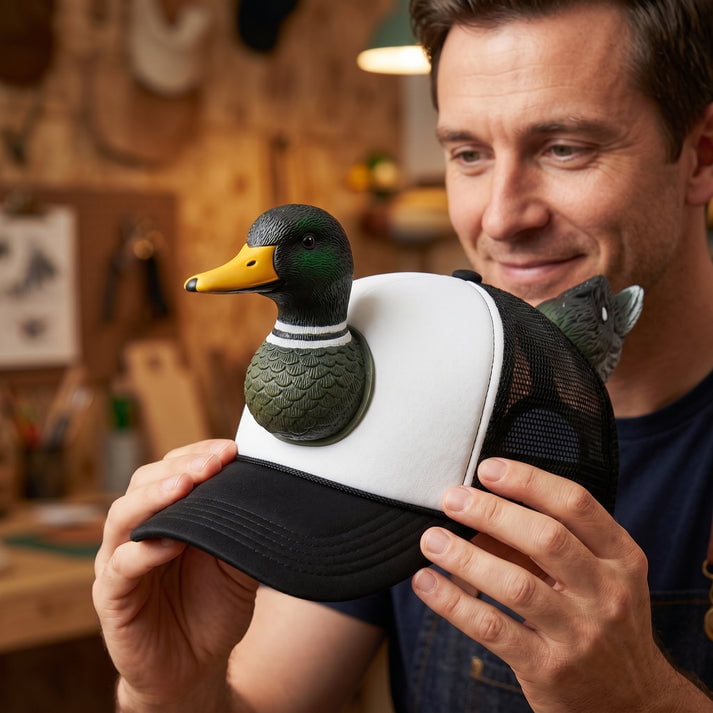 🦆 “Quack Mode: ON” Duck Trucker Hat