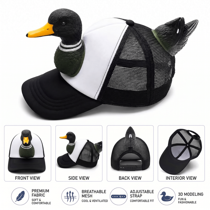 🦆 “Quack Mode: ON” Duck Trucker Hat