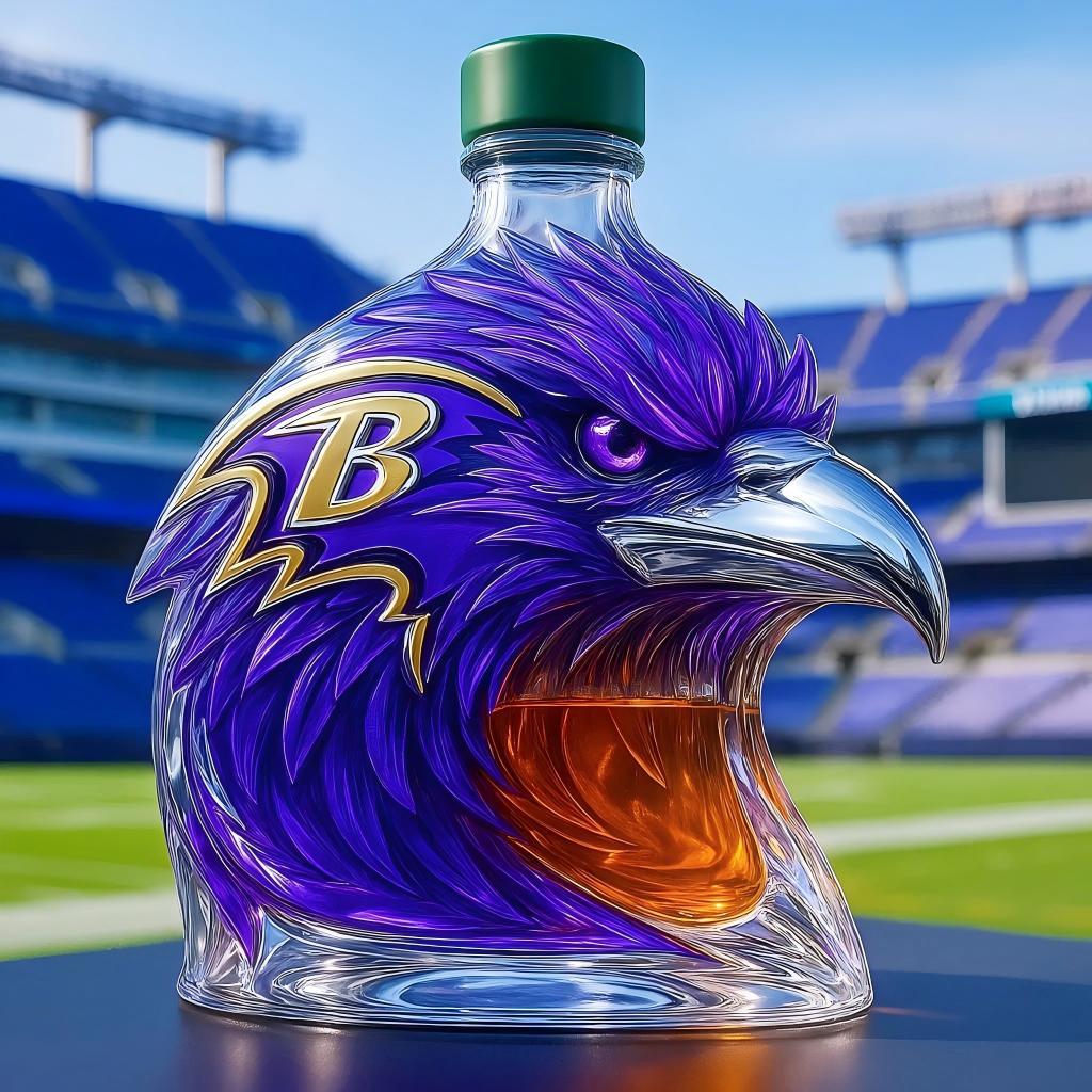 🏈 NFL Team🔥Baltimore Ravens 30th Anniversary Whiskey Bottle