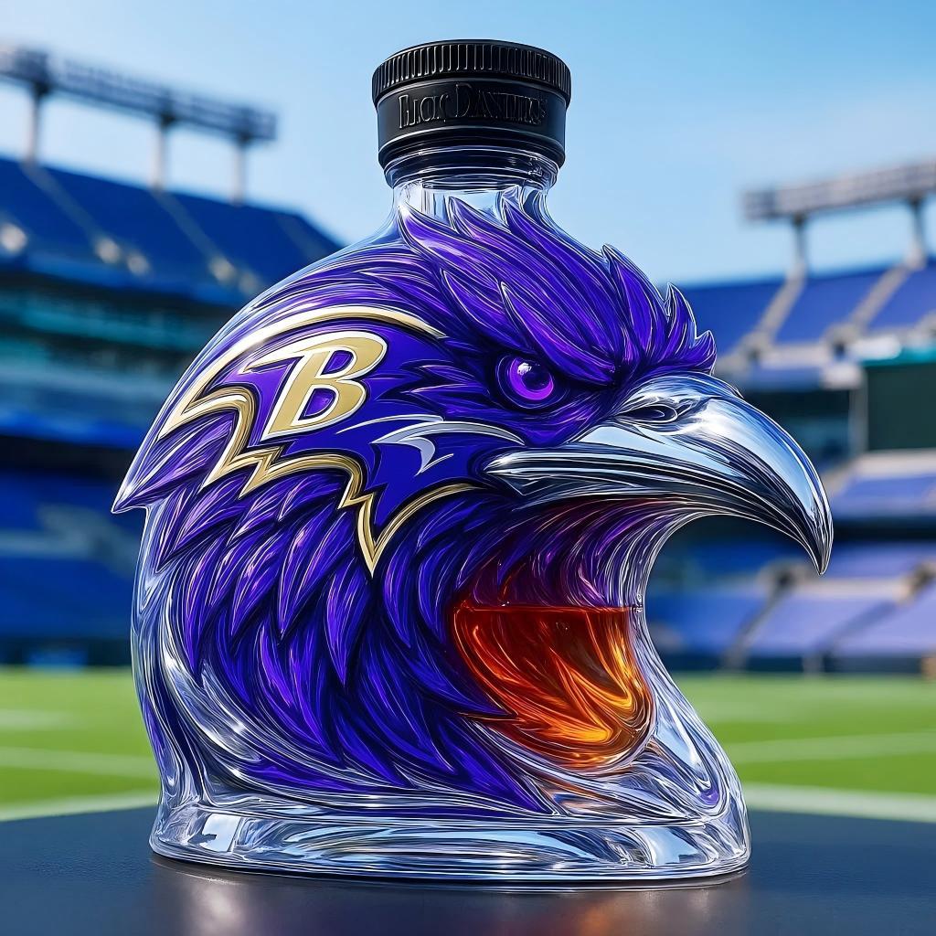 🏈 NFL Team🔥Baltimore Ravens 30th Anniversary Whiskey Bottle