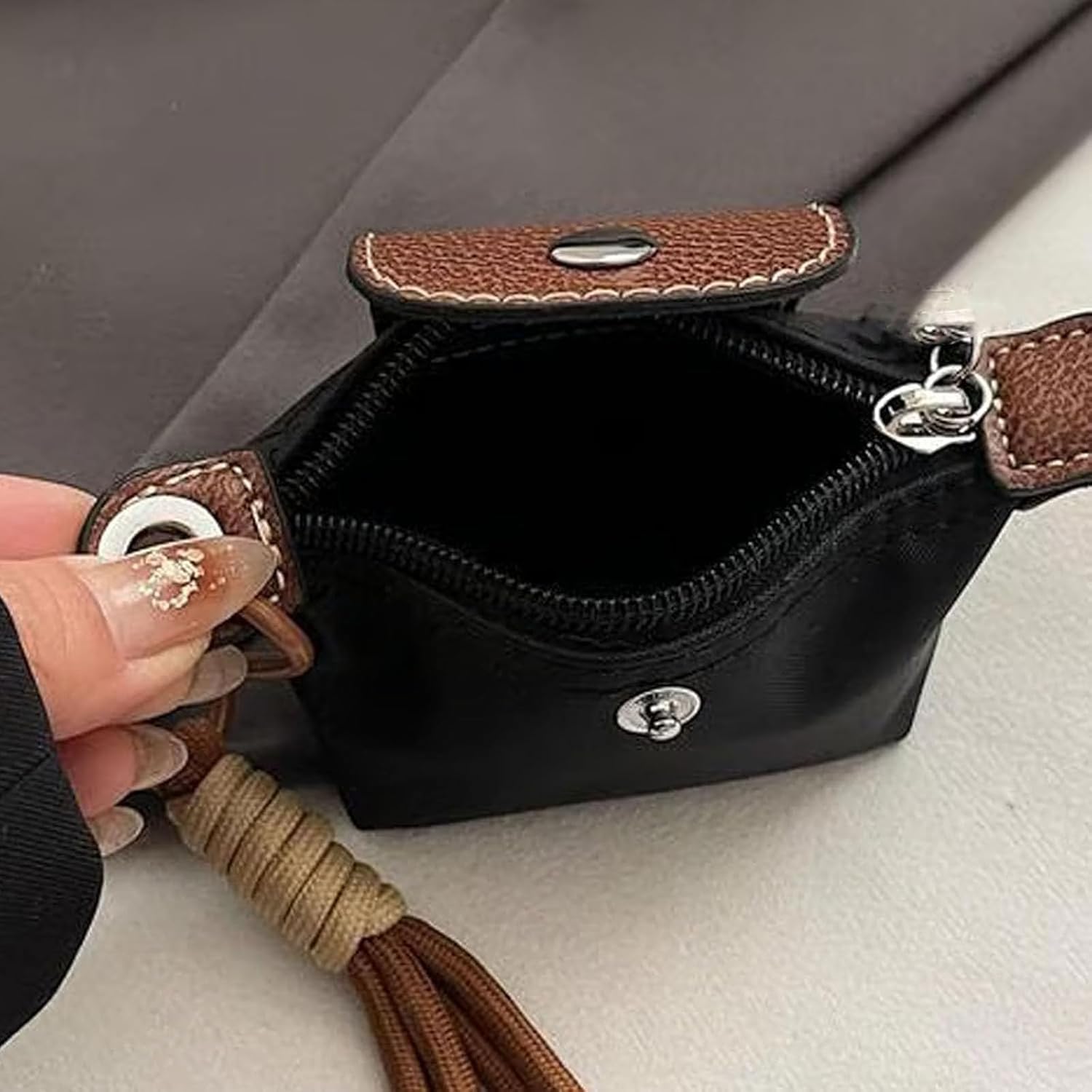 Dumpling Bag Detachable Nylon Wrist Strap Coin Purse