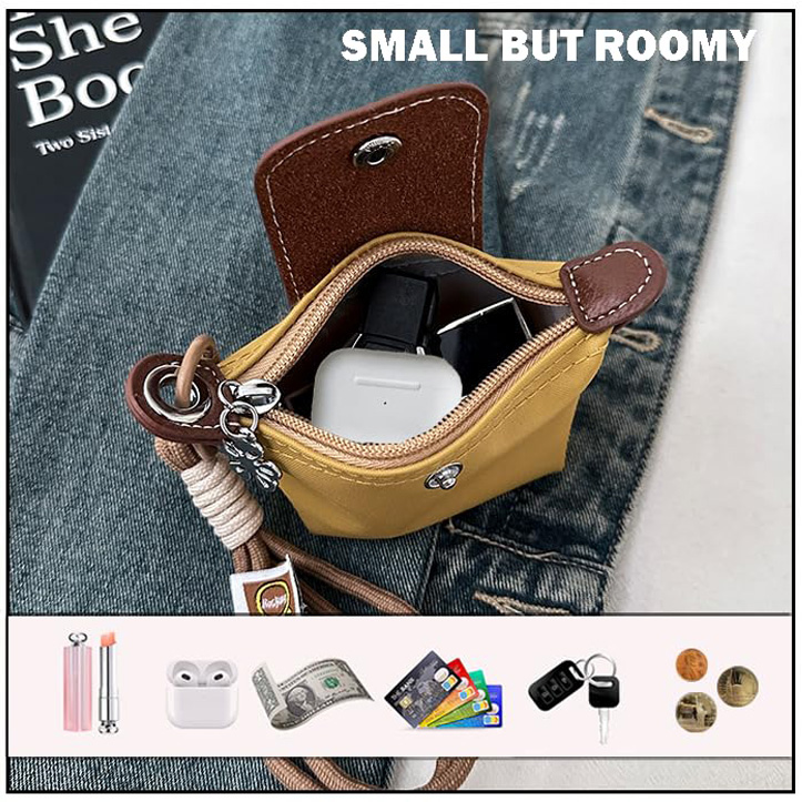 Dumpling Bag Detachable Nylon Wrist Strap Coin Purse