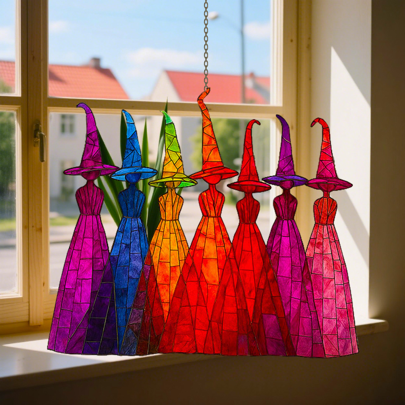 Rainbow Witch Sun Catcher