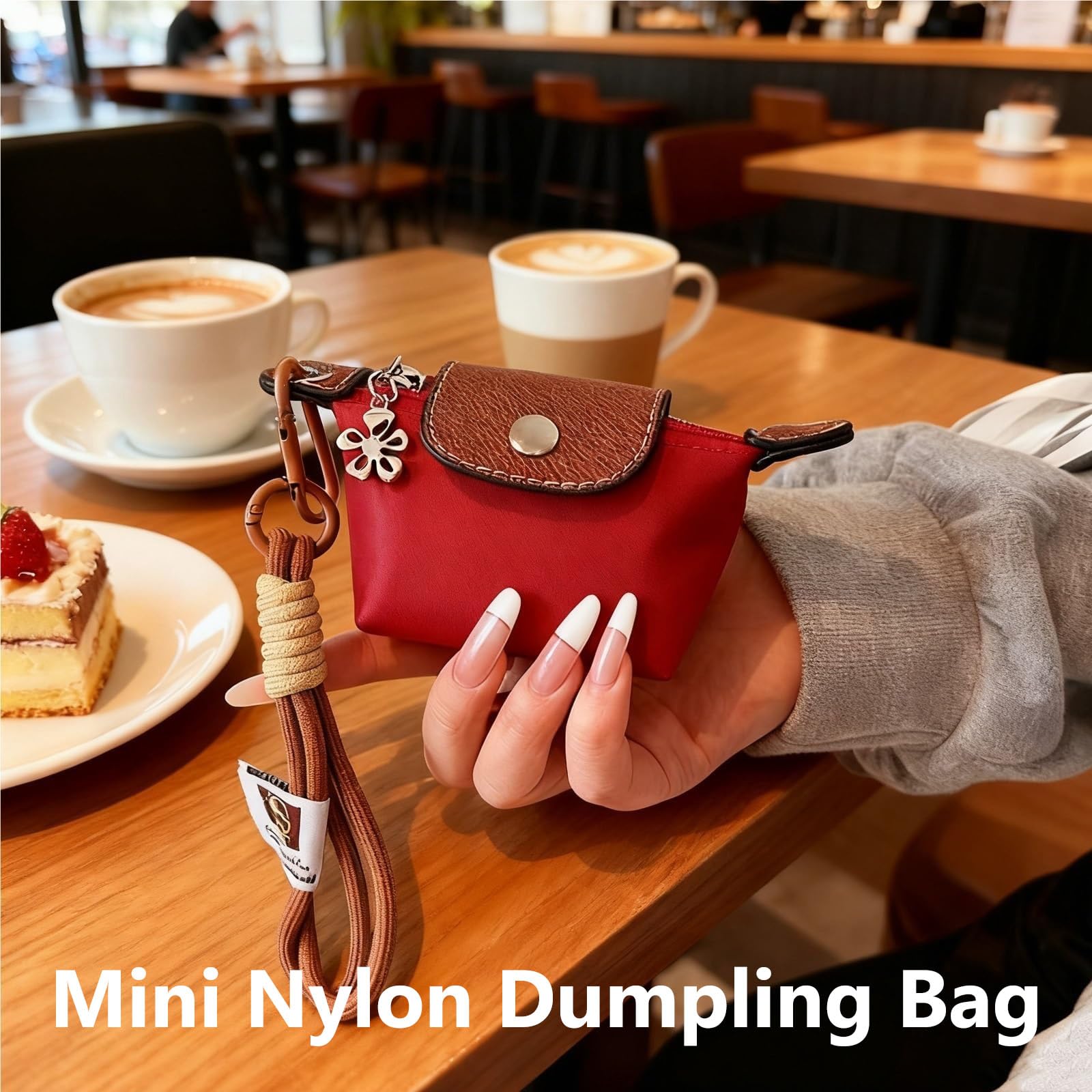 Dumpling Bag Detachable Nylon Wrist Strap Coin Purse