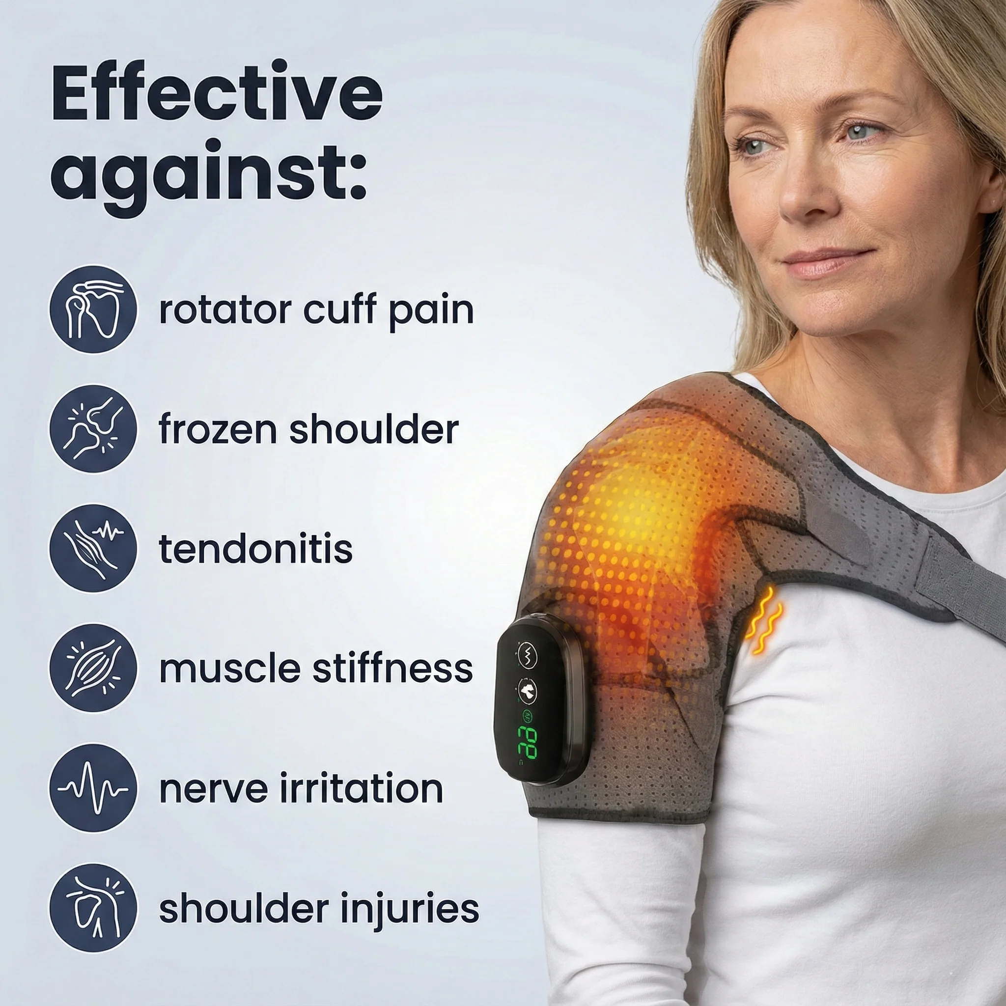 Heated Shoulder Massager with Vibration