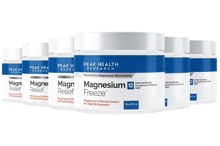 Six jar bundle of Healatia magnesium cooling and warming comfort cream