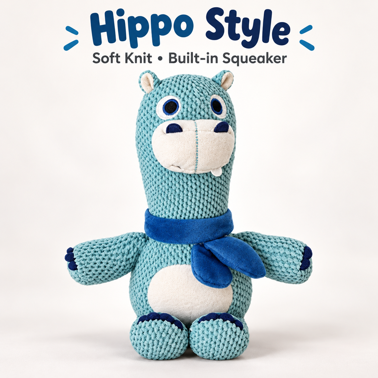 Reinforced Plush Dog Toy – Big-Head Squeaky Christmas Buddy