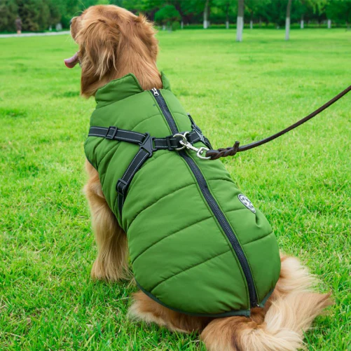 Petsboro™ - Waterproof Winter Jacket with Built-in Harness