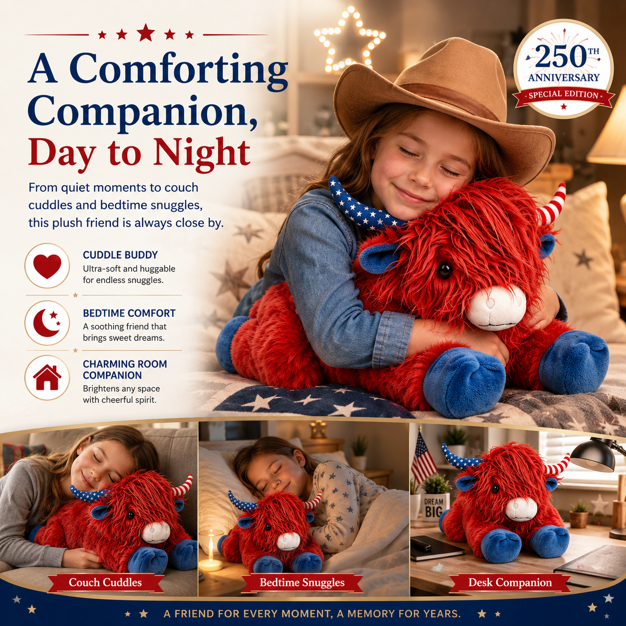 250th Anniversary Highland Cow Plush Toy