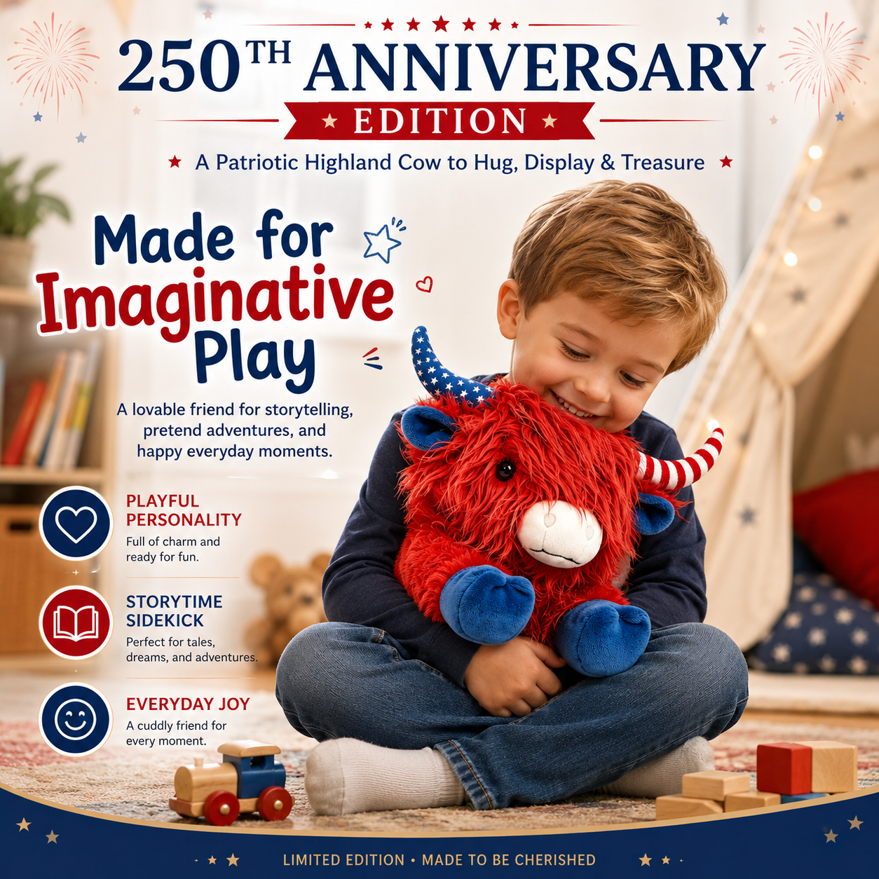 250th Anniversary Highland Cow Plush Toy