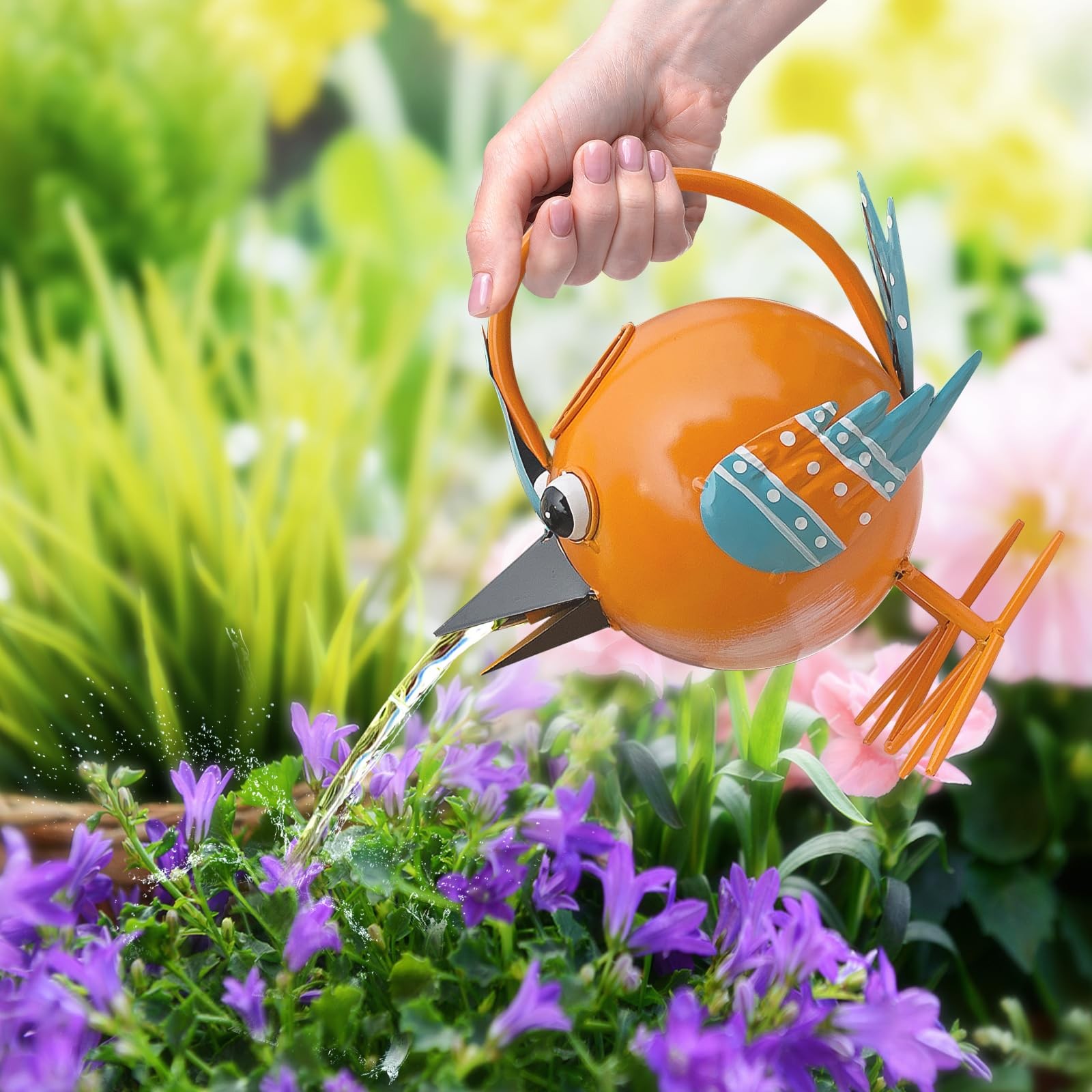 Metal Cute Bird Watering Can