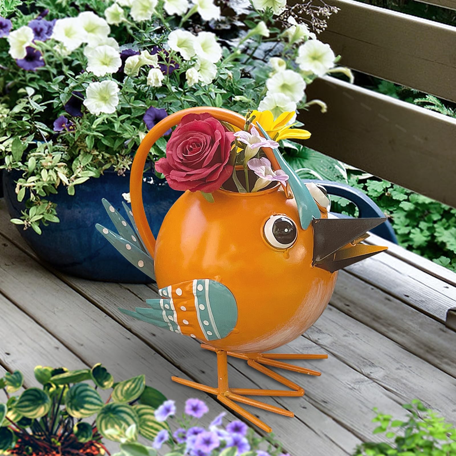 Metal Cute Bird Watering Can