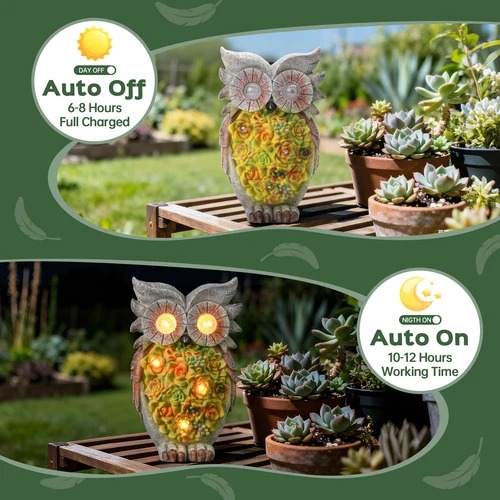 Solar Owl Garden Statue – Glow with Nature’s Charm