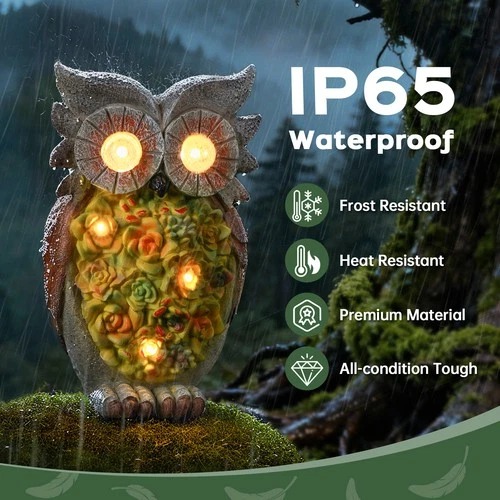 Solar Owl Garden Statue – Glow with Nature’s Charm
