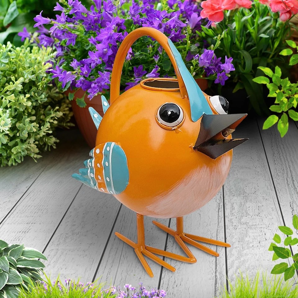Metal Cute Bird Watering Can