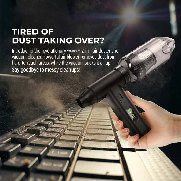 Welnax™ 2-in-1 Compressed Air Duster & Mini Vacuum