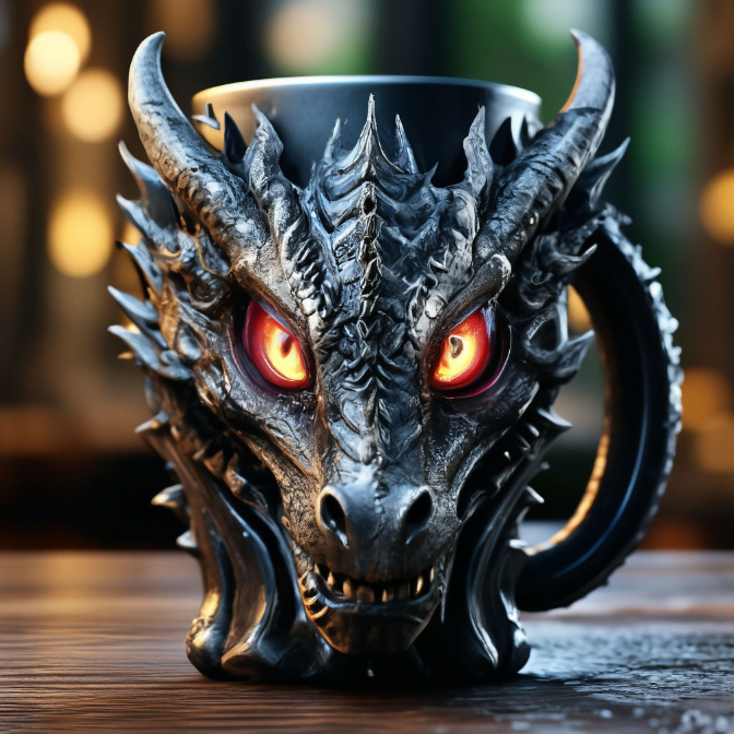 Unleash the Power of the Dragon – 3D Sculpted Dragon Mug