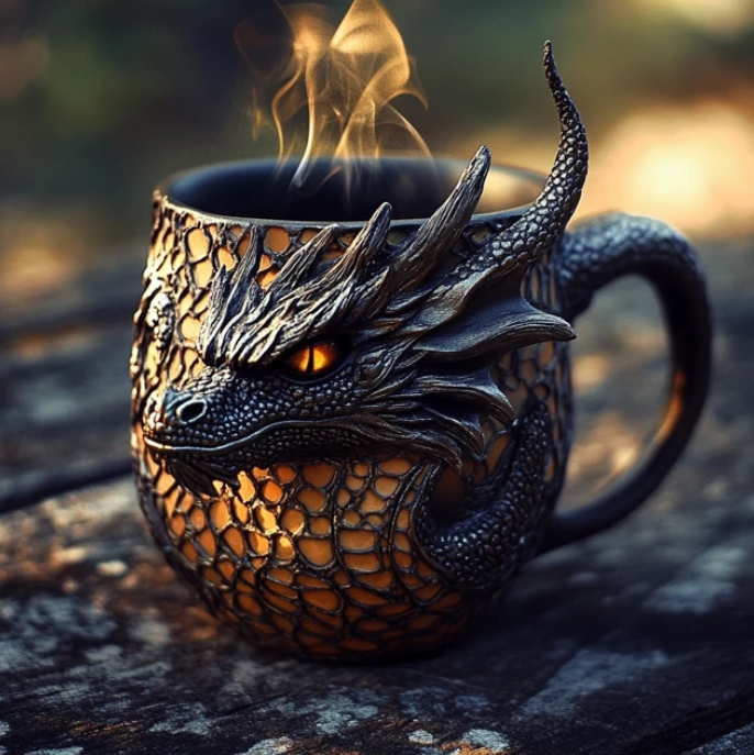 Unleash the Power of the Dragon – 3D Sculpted Dragon Mug