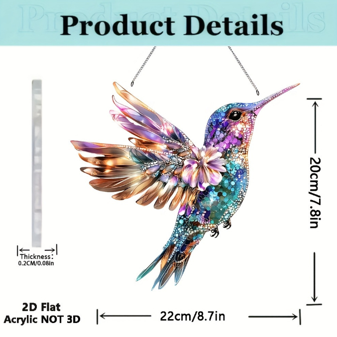 🐦🌈Radiant Crystal Hummingbird Suncatcher