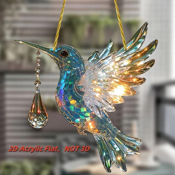 🐦🌈Radiant Crystal Hummingbird Suncatcher