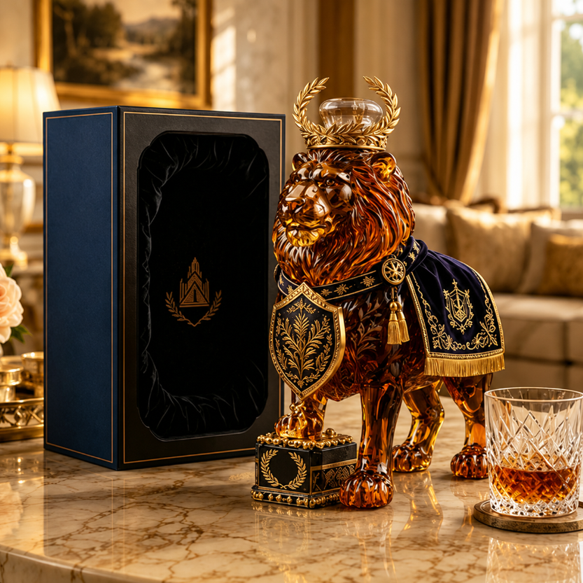 Lion Design Whiskey Bottle – A Unique Gift for Whiskey Lovers, Collectors & Special Moments