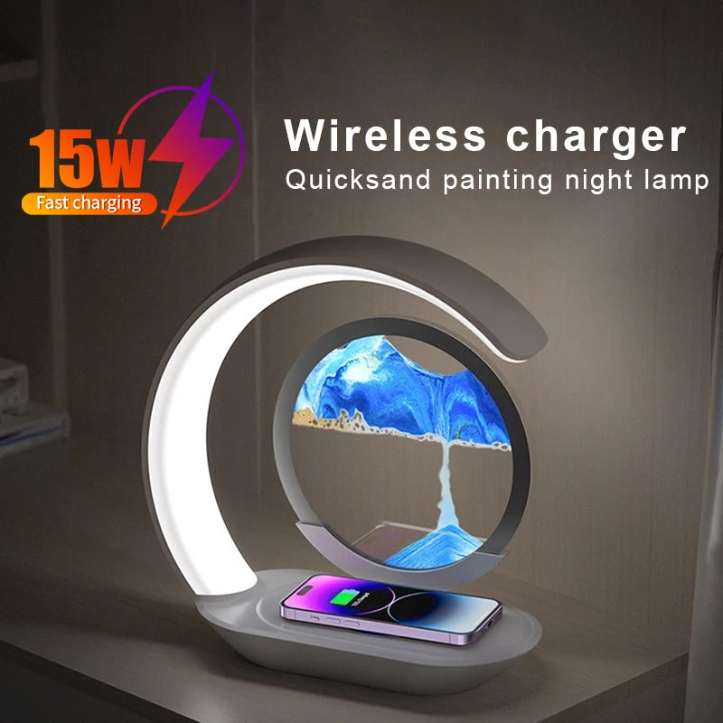 Quicksand Wireless Charging Desk Lamp