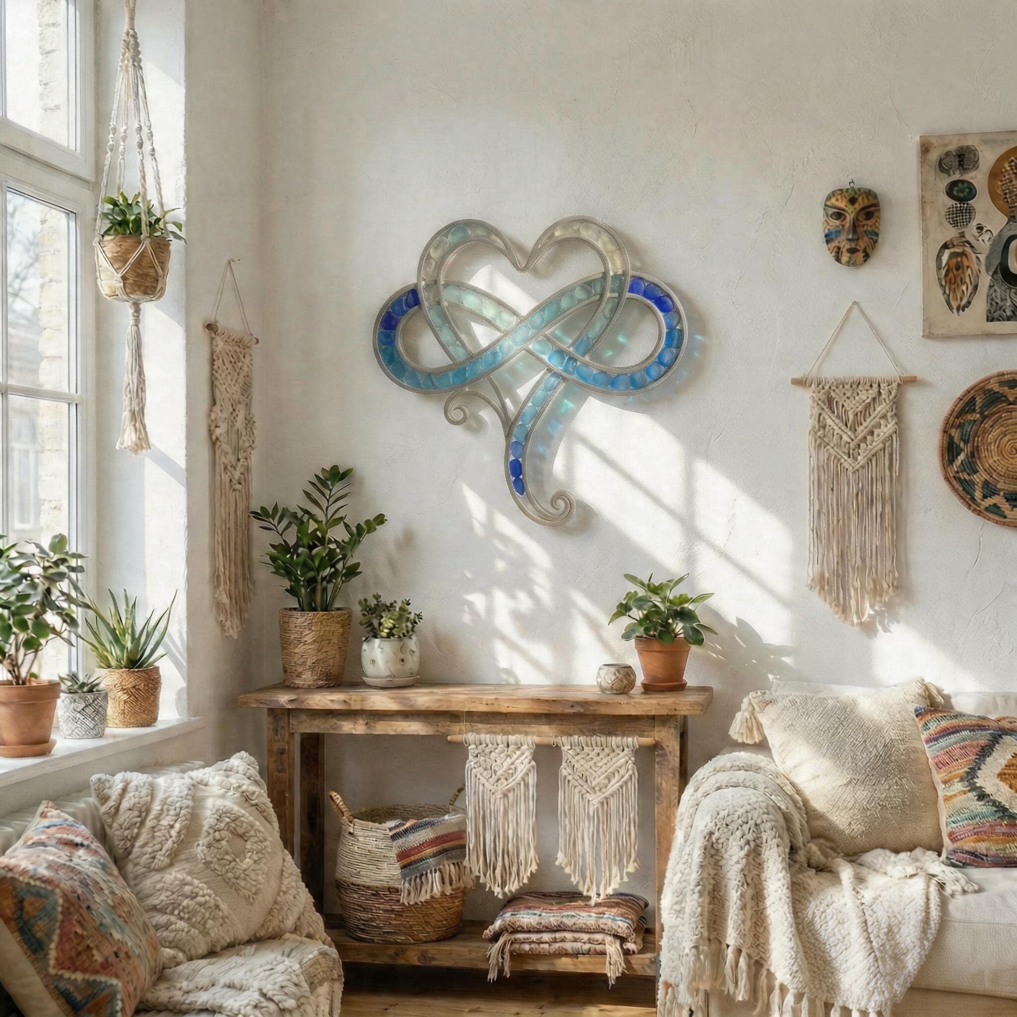 Sea Glass Infinity Heart Decor 💖✨