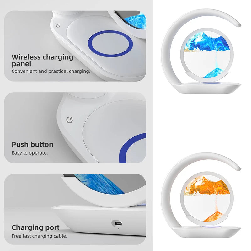 Quicksand Wireless Charging Desk Lamp