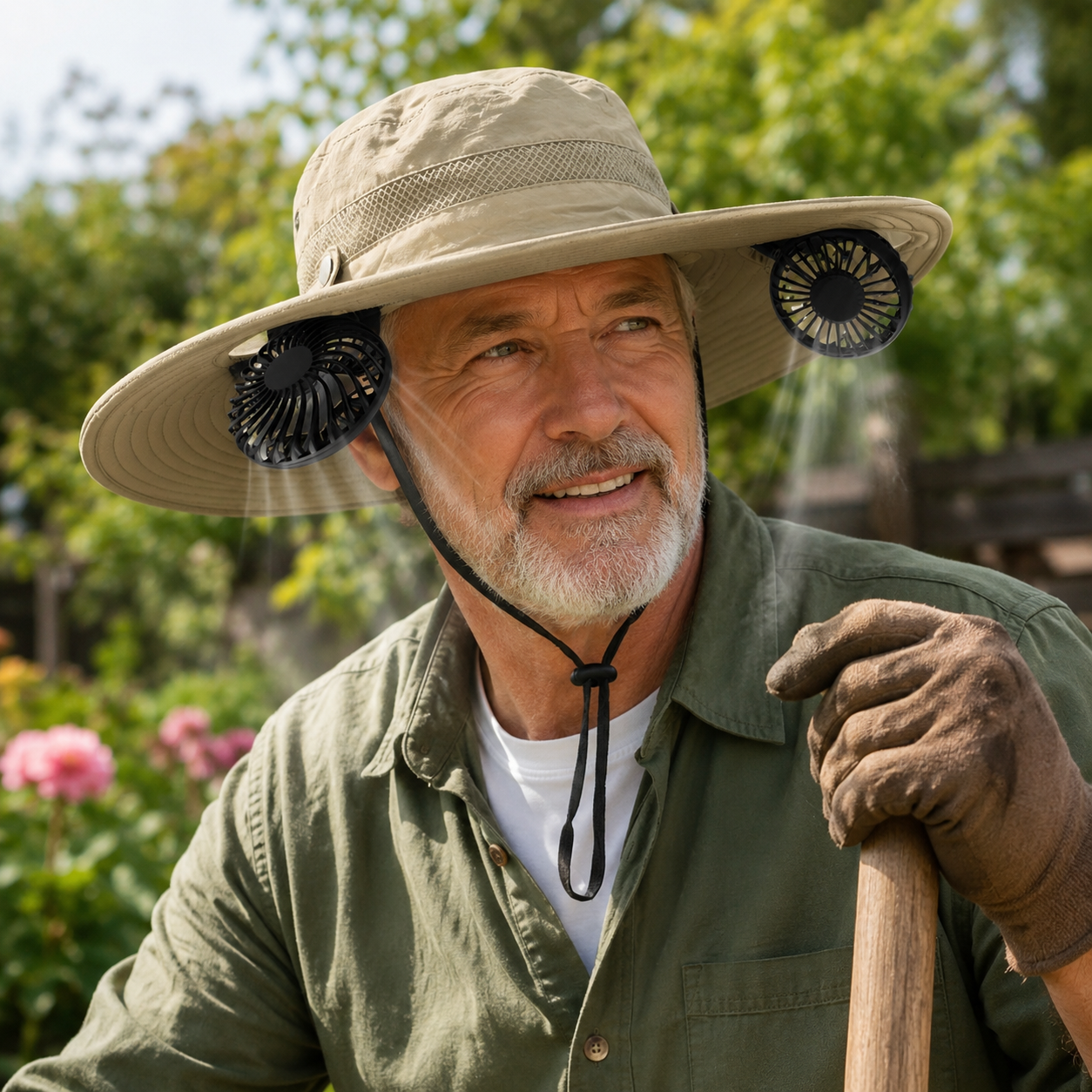 2-in-1 Cooling Sun Hat with Detachable Neck Fan